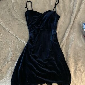 Blue shimmer Velvet Dress
